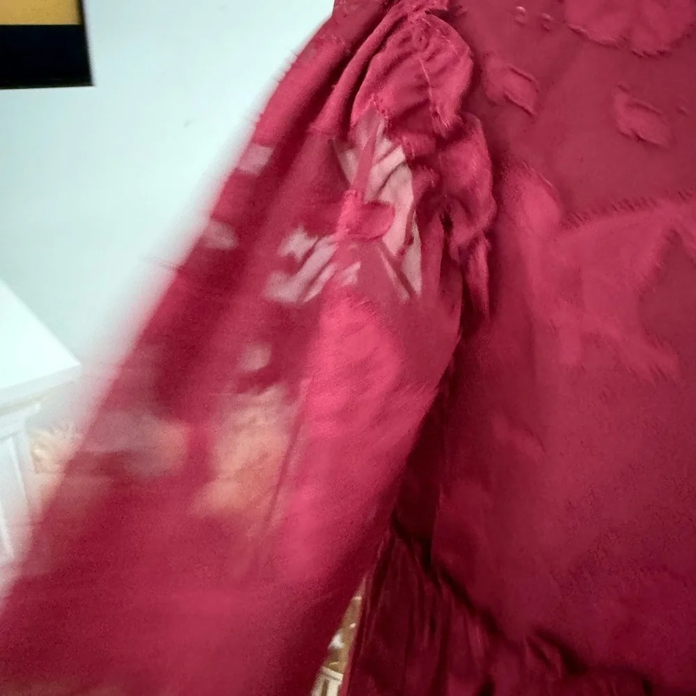 Aura Burgundy  Dress